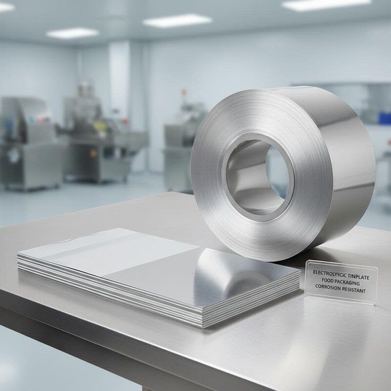 Steel coils in an industrial facility